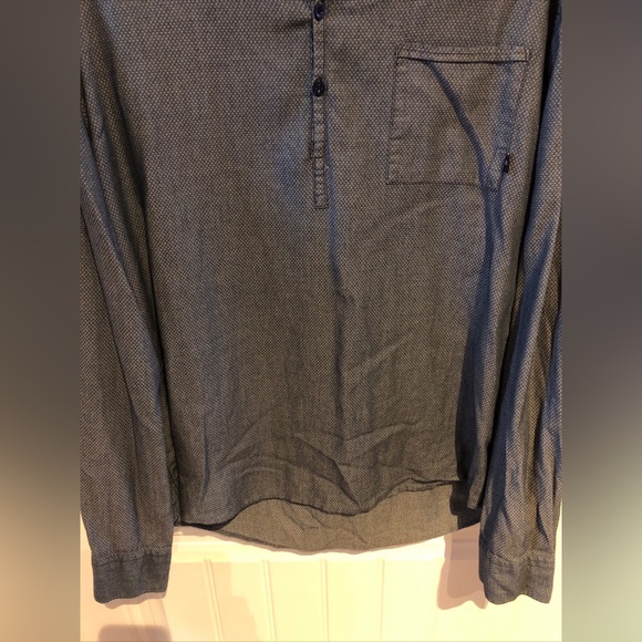 Armani Jeans TM Blue Men’s Authentic HalfButton Down Long Sleeve Shirt XL - Picture 2 of 14
